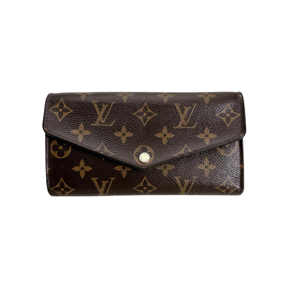 Louis Vuitton Long Purse M62234 Portefeuille Sara Monogram Canvas Brown Wallet Case 0