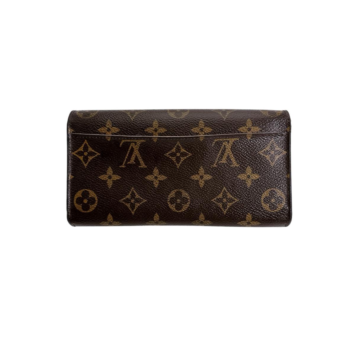 Louis Vuitton Long Purse M62234 Portefeuille Sara Monogram Canvas Brown Wallet Case 0
