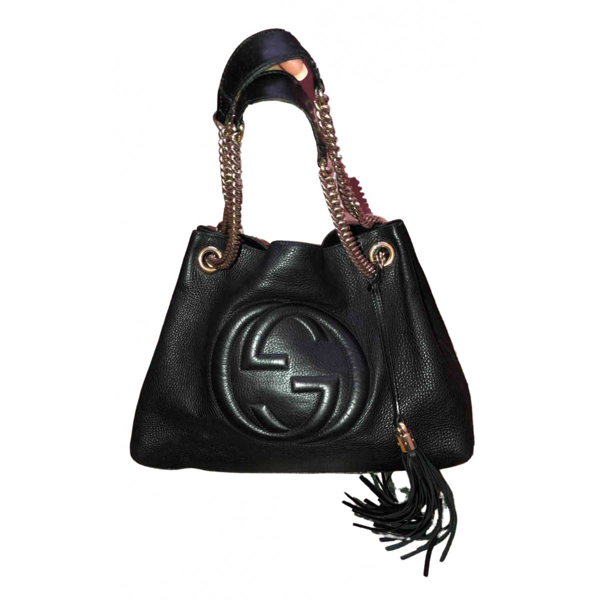 Gucci soho black leather handbag