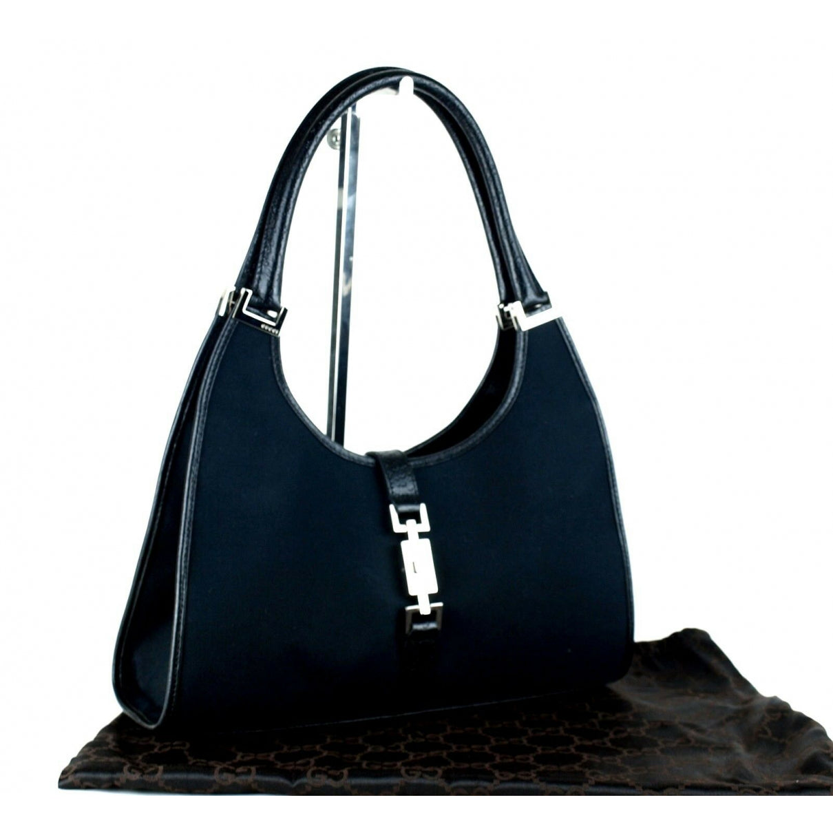 Gucci jackie black leather handbag