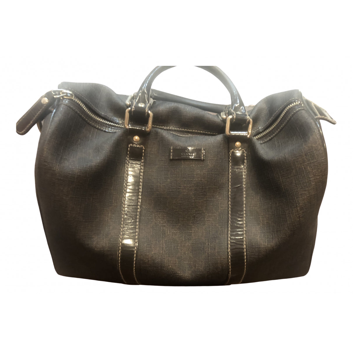 Gucci boston brown cloth handbag