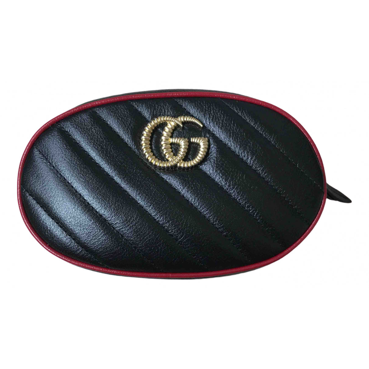 Gucci marmont black leather clutch bag