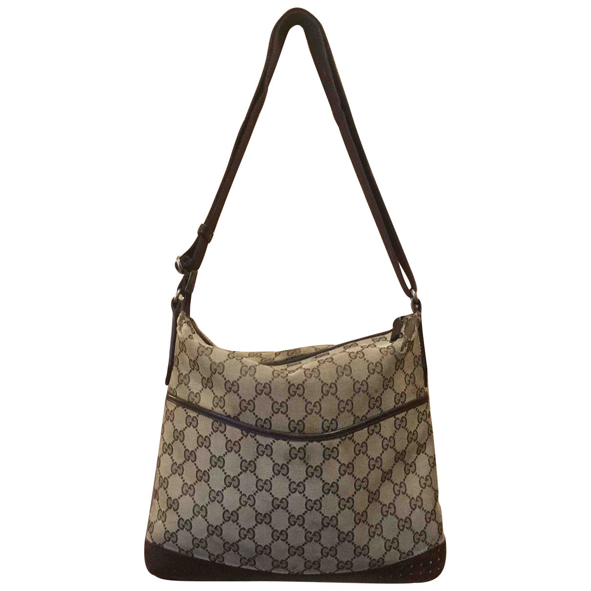 Gucci brown cloth handbag
