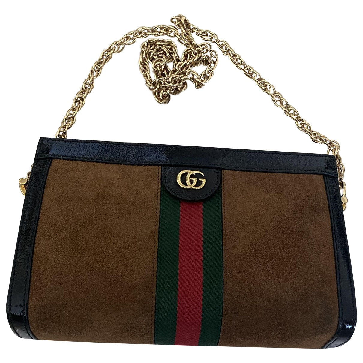 Gucci ophidia brown suede handbag