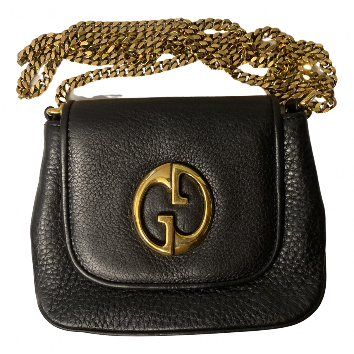 Gucci 1973 black leather handbag