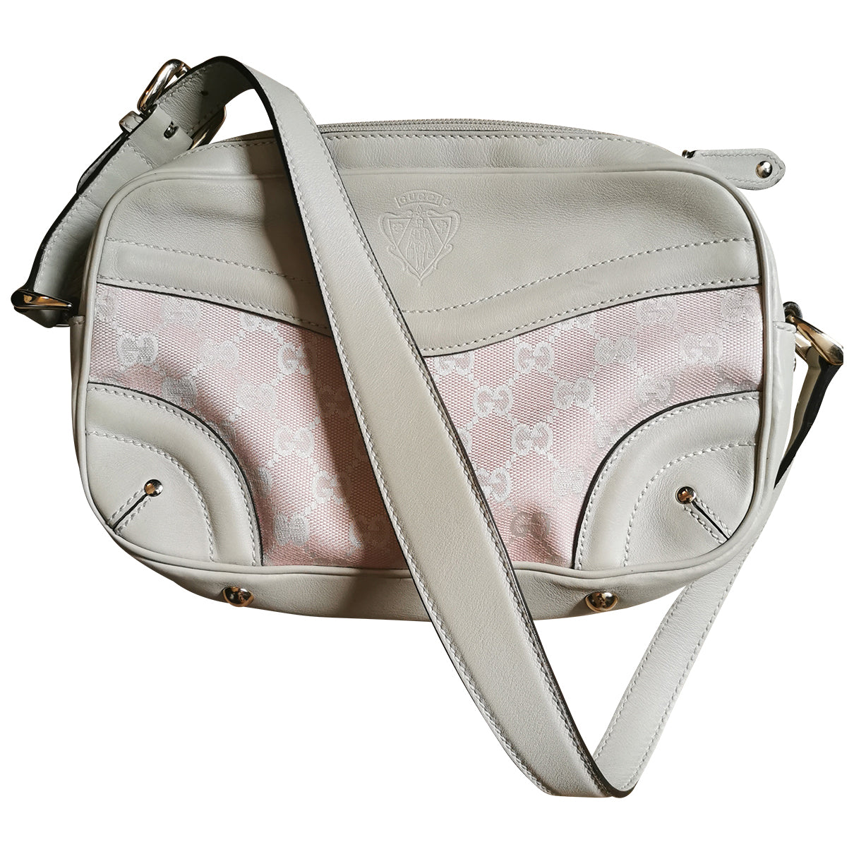 Gucci grey leather handbag
