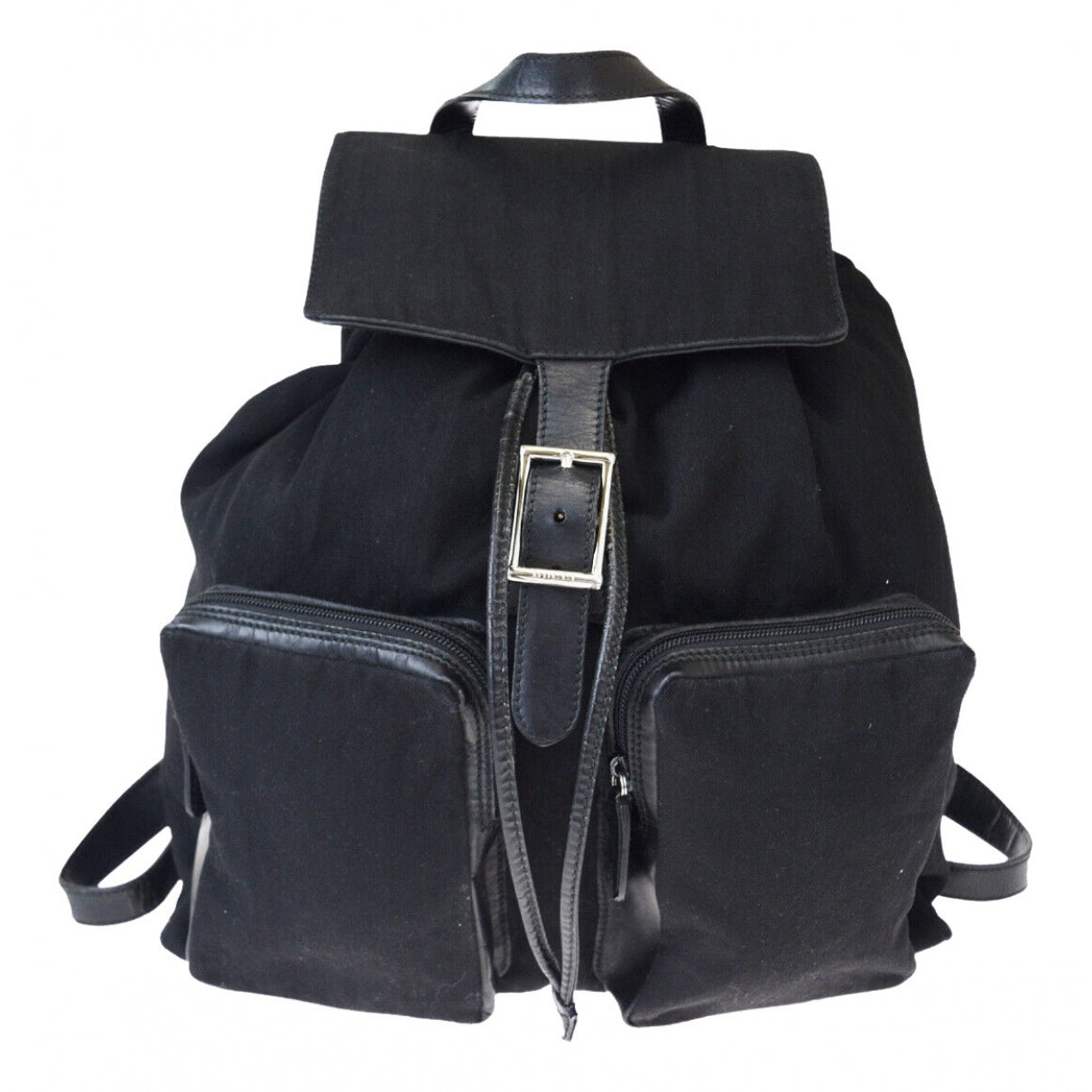 Gucci black leather backpacks