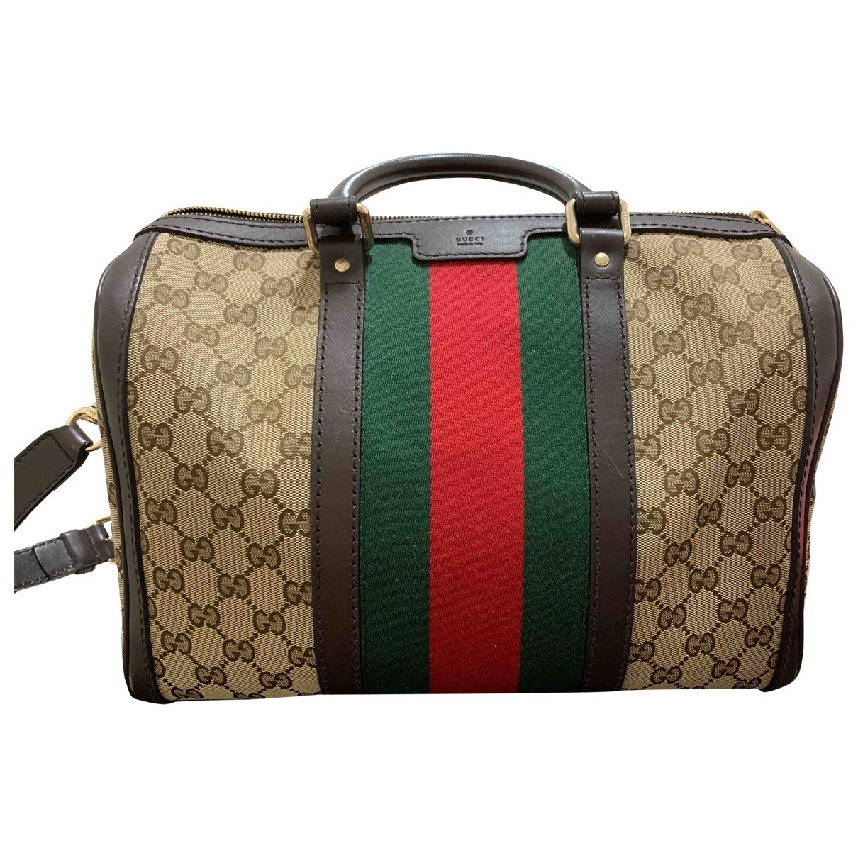 Gucci beige cotton handbag