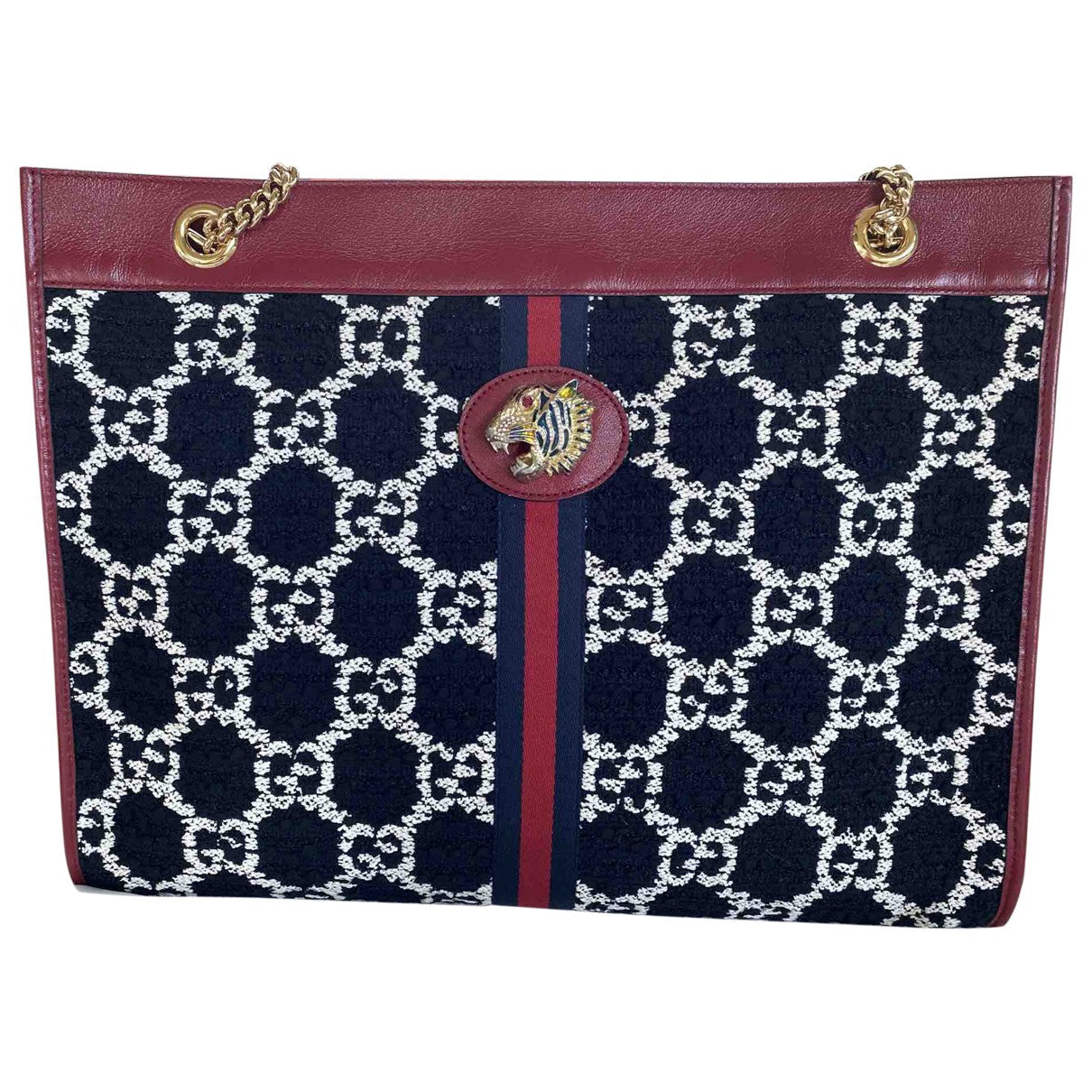 Gucci rajah multicolour tweed handbag