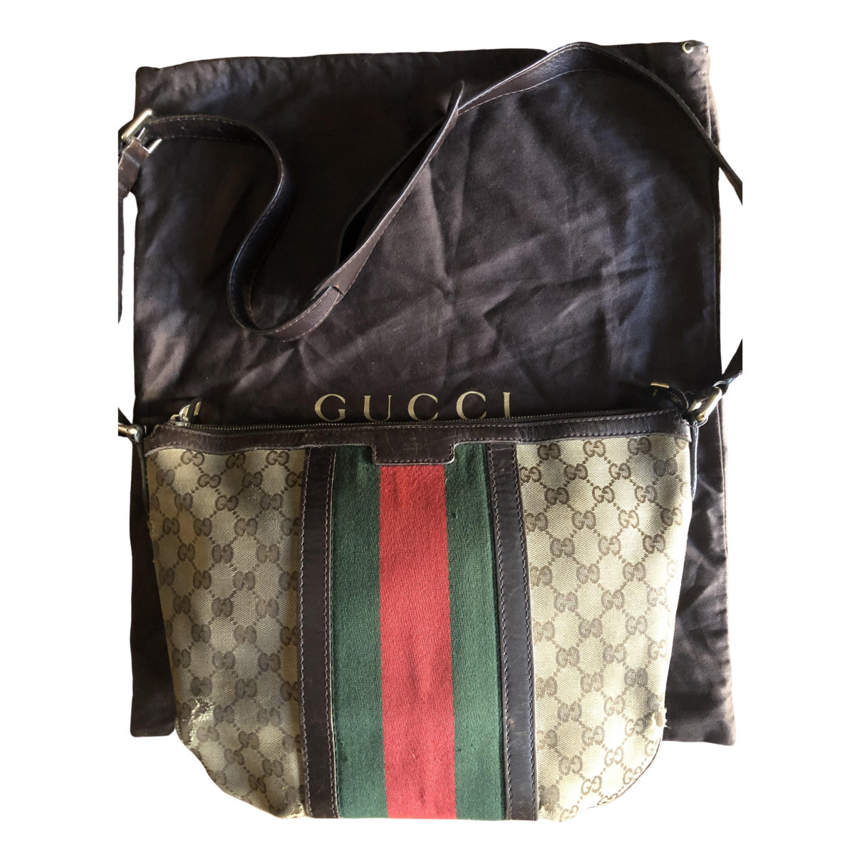 Gucci hobo beige cotton handbag