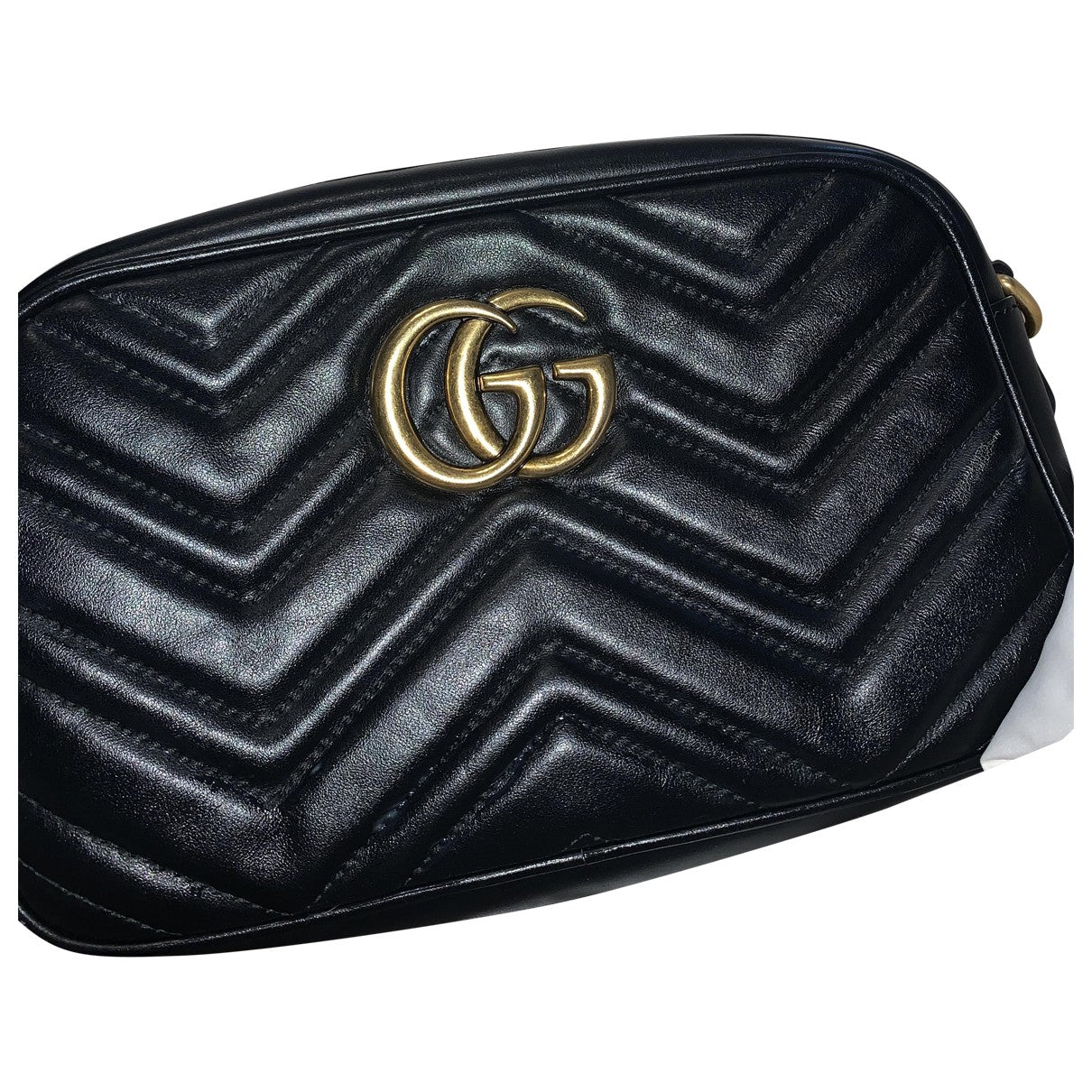 Gucci marmont black leather handbag
