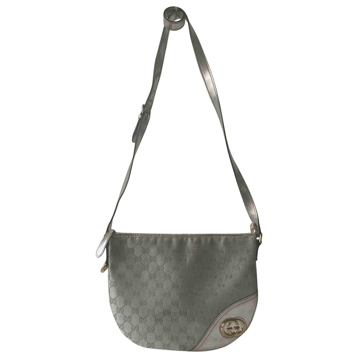 Gucci silver cloth handbag