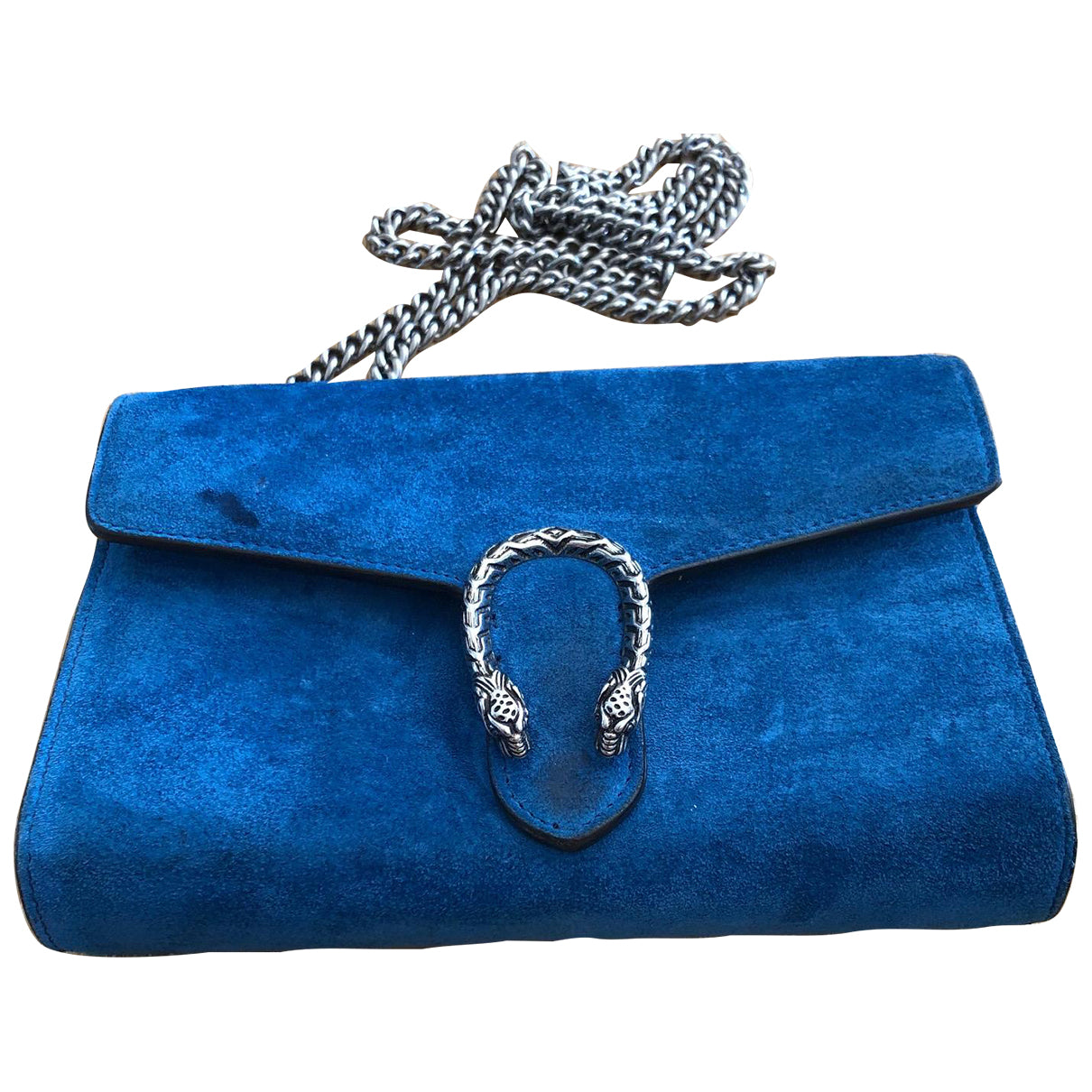 Gucci dionysus blue suede handbag