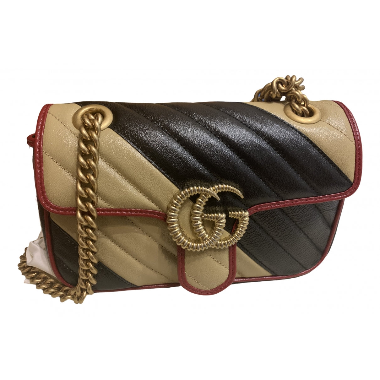 Gucci marmont black leather handbag