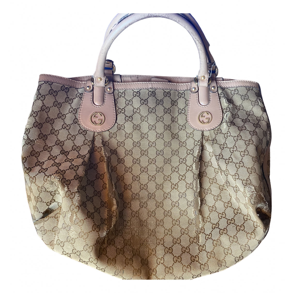Gucci beige cloth handbag