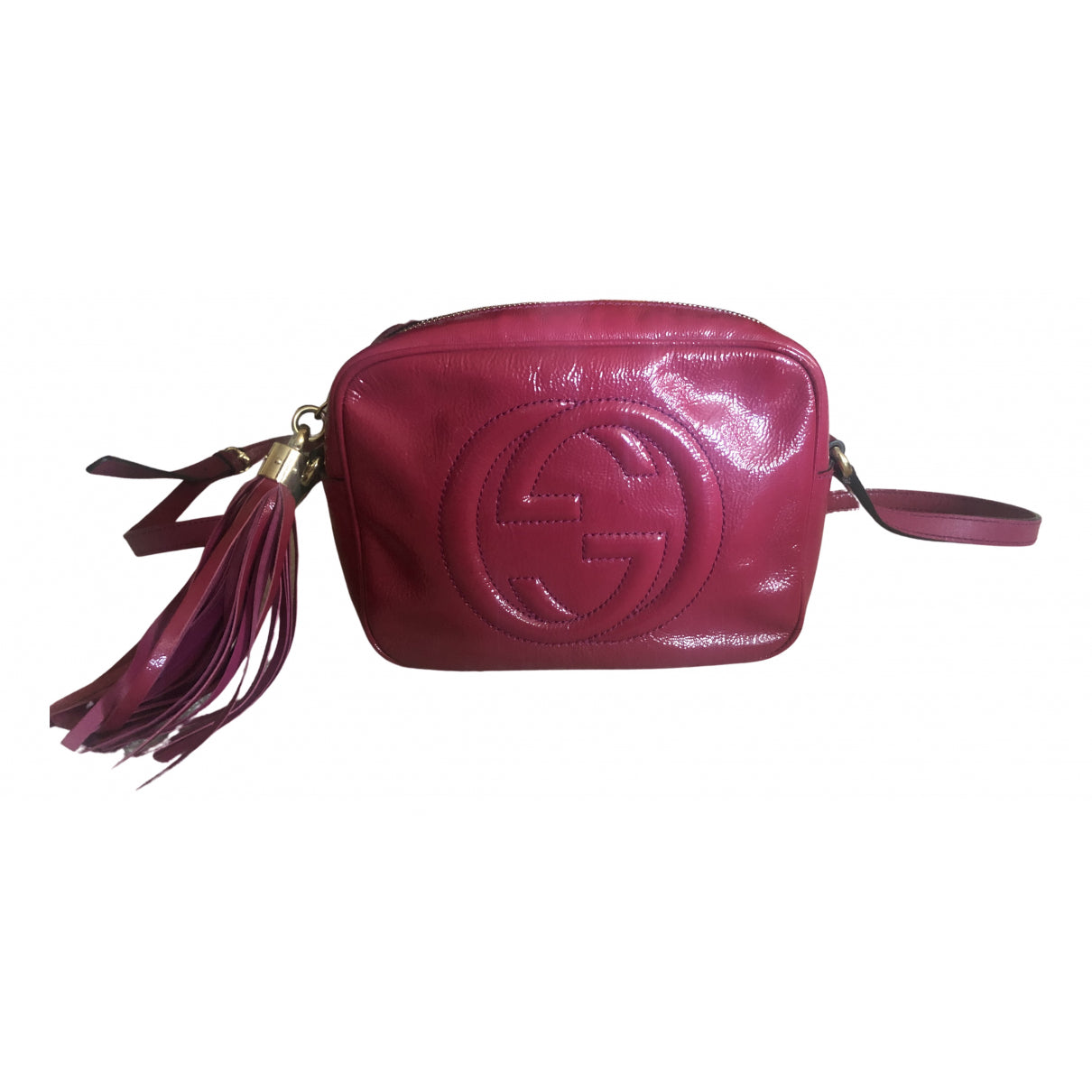 Gucci soho pink patent leather handbag