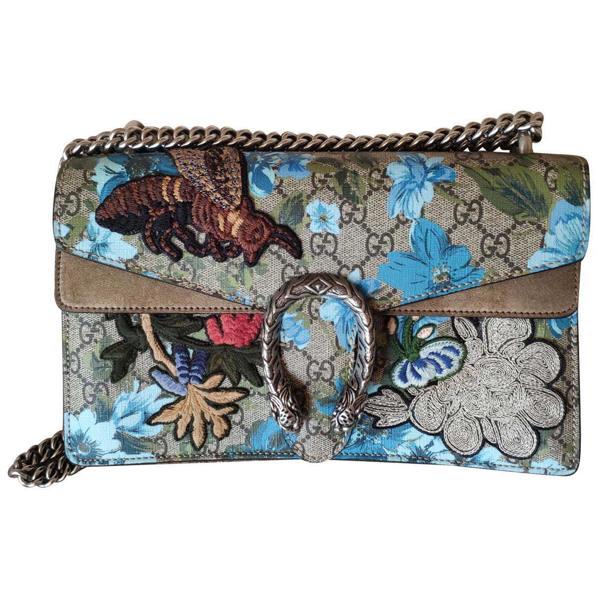 Gucci dionysus blue cloth handbag