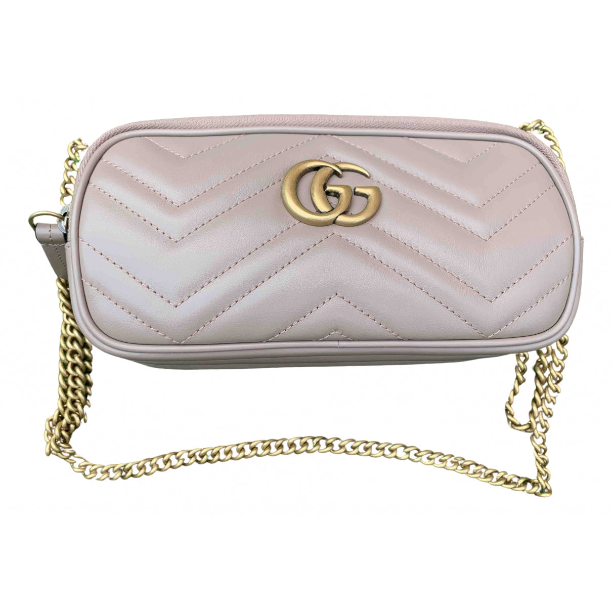 Gucci marmont pink leather handbag