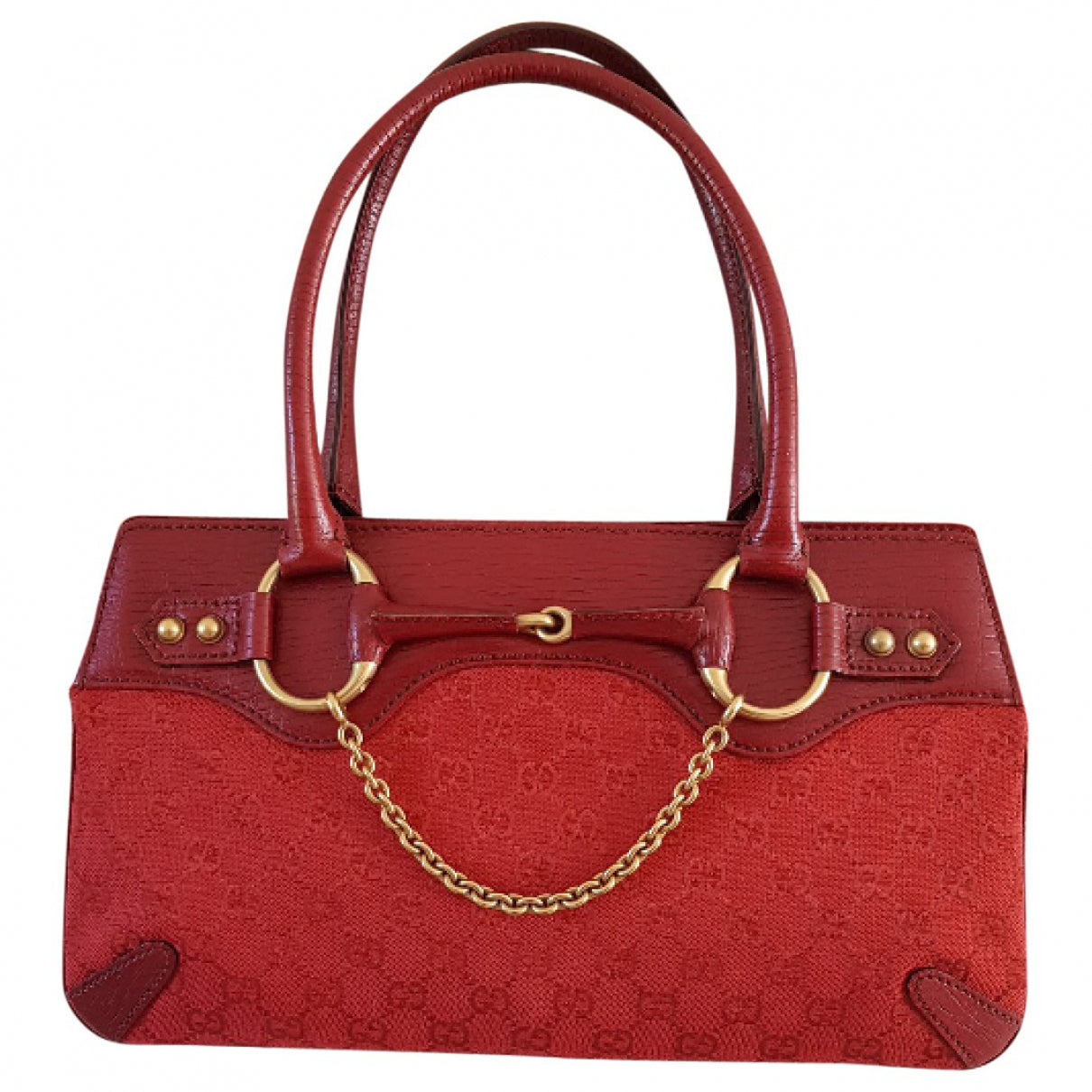 Gucci burgundy cloth handbag