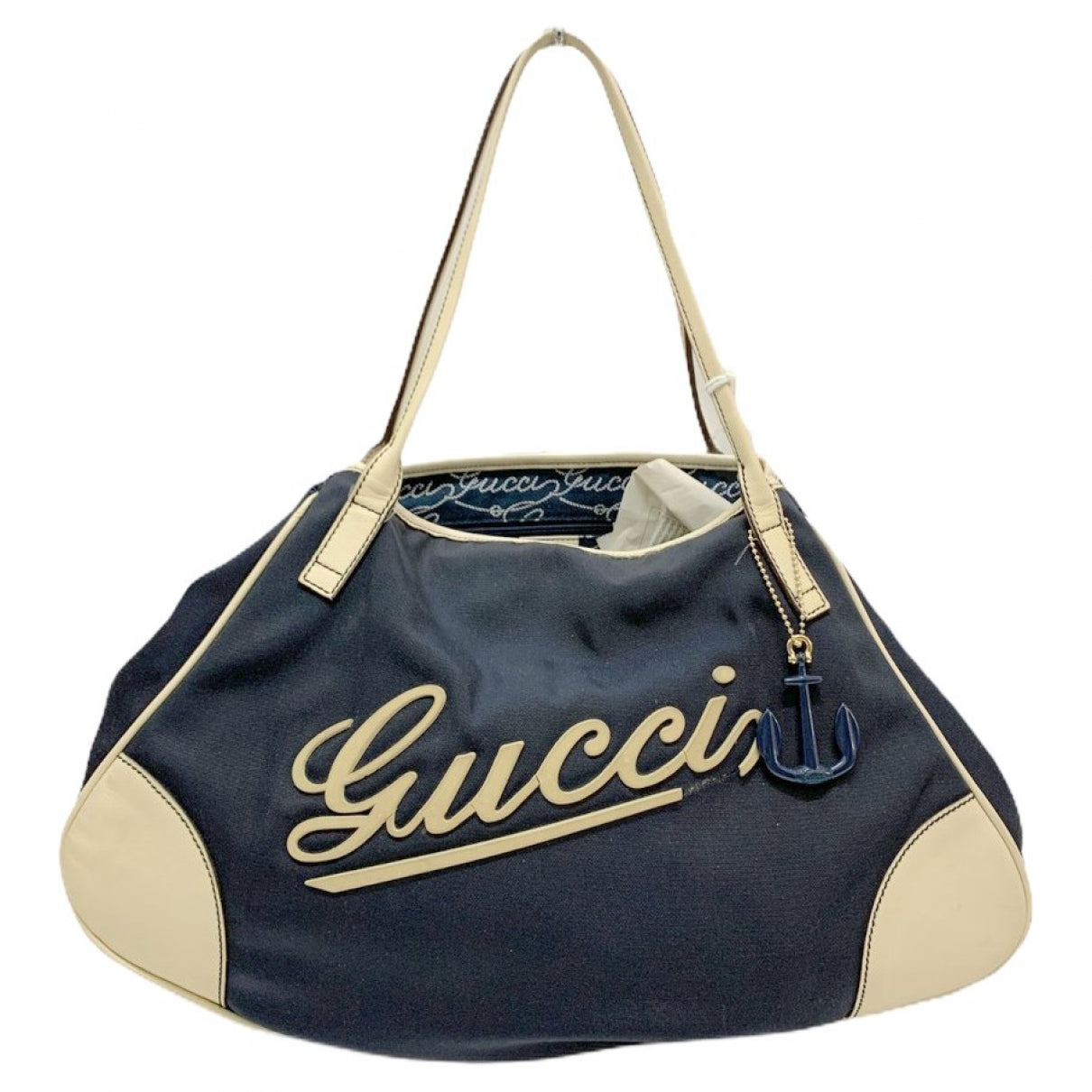 Gucci blue cloth travel bag