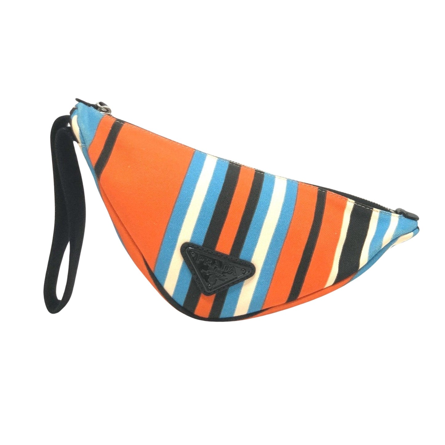 Prada Triangle Clutch Bag Logo