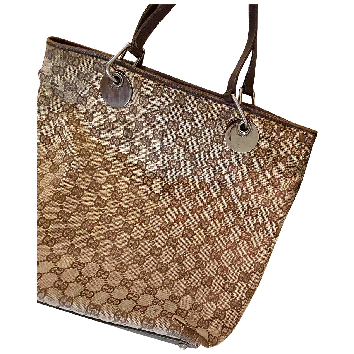 Gucci beige cloth handbag