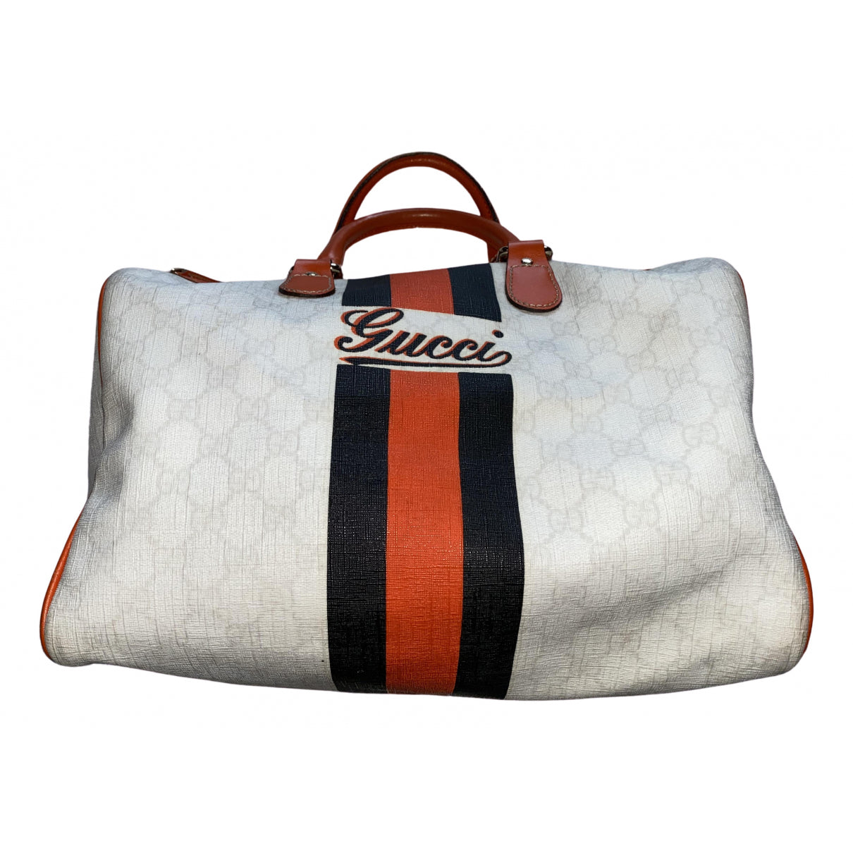 Gucci boston white cloth handbag