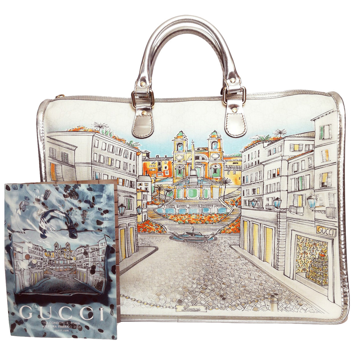 Gucci white cloth handbag