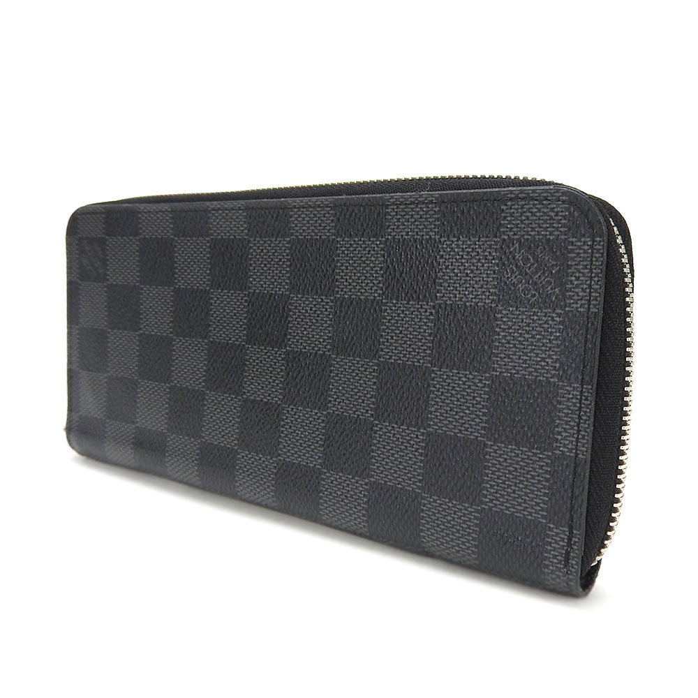 Louis Vuitton Long Purse N63095 Damier Grafitte Black Wallet Case