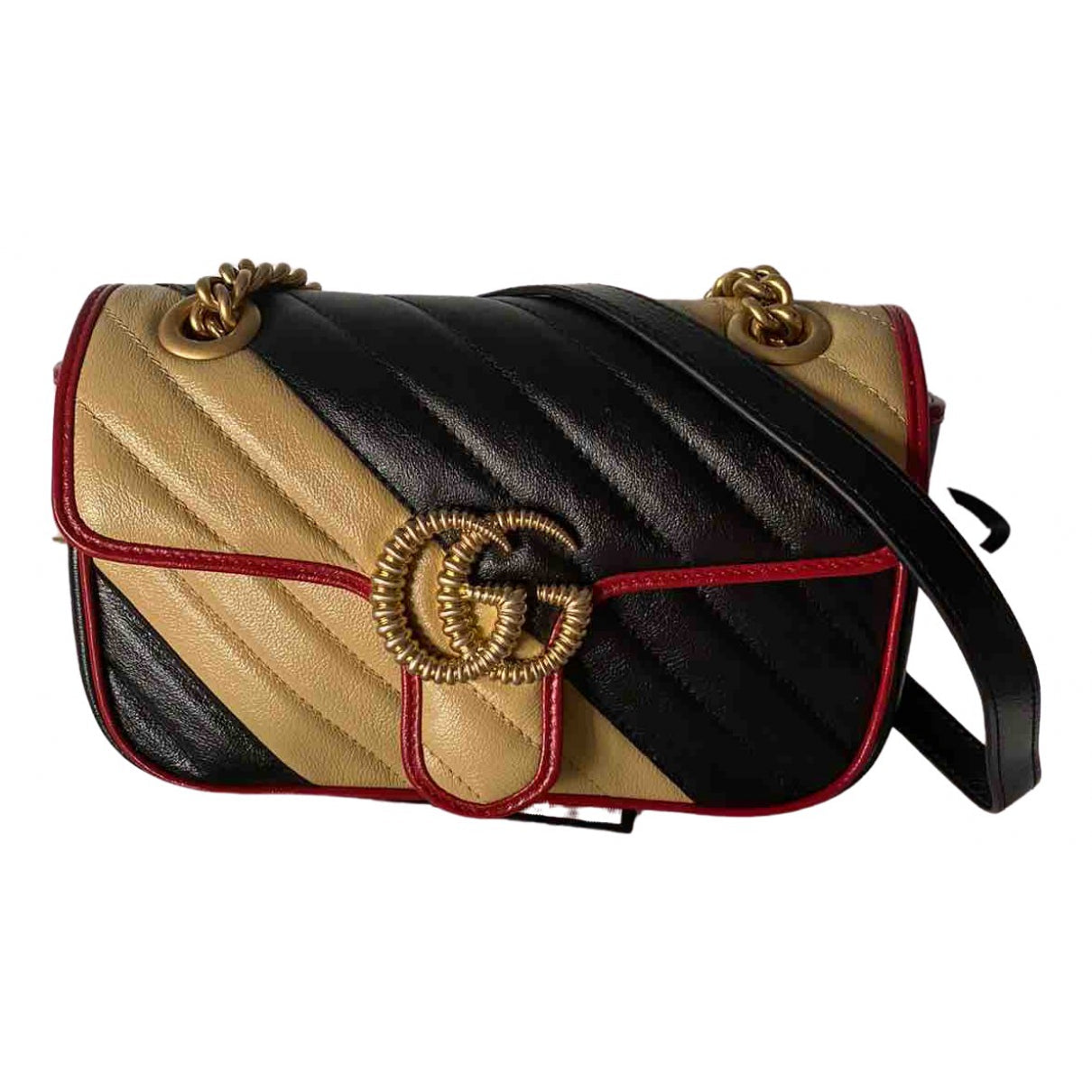 Gucci marmont black leather handbag