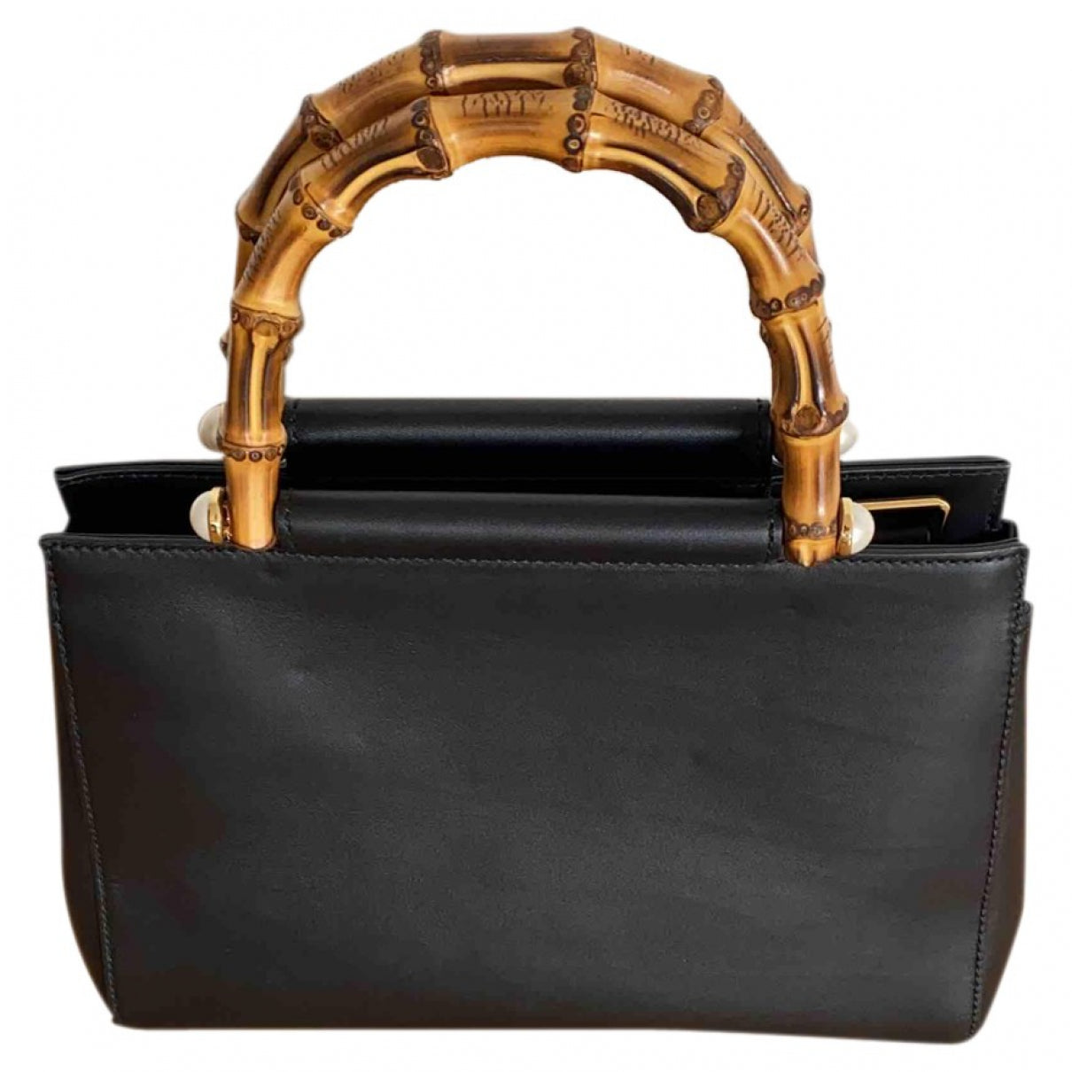 Gucci nymphaea black leather handbag