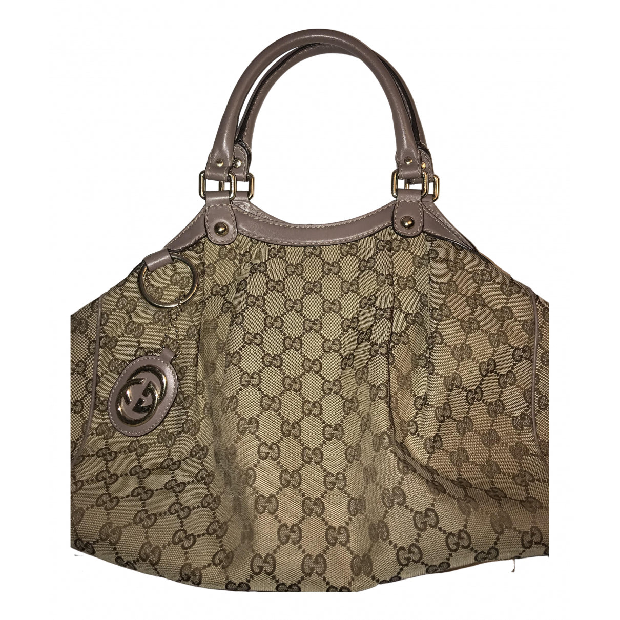 Gucci sukey beige cloth handbag