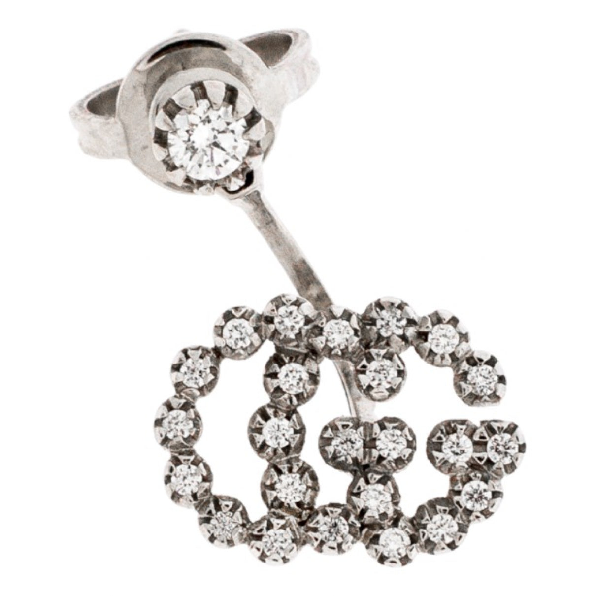 Gucci silver white gold earrings