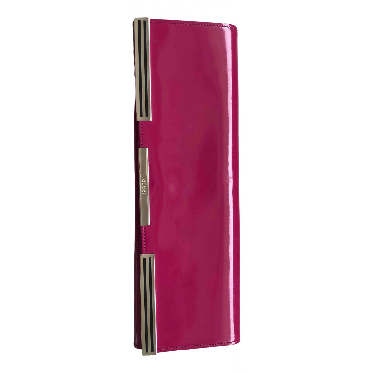 Gucci pink patent leather clutch bag