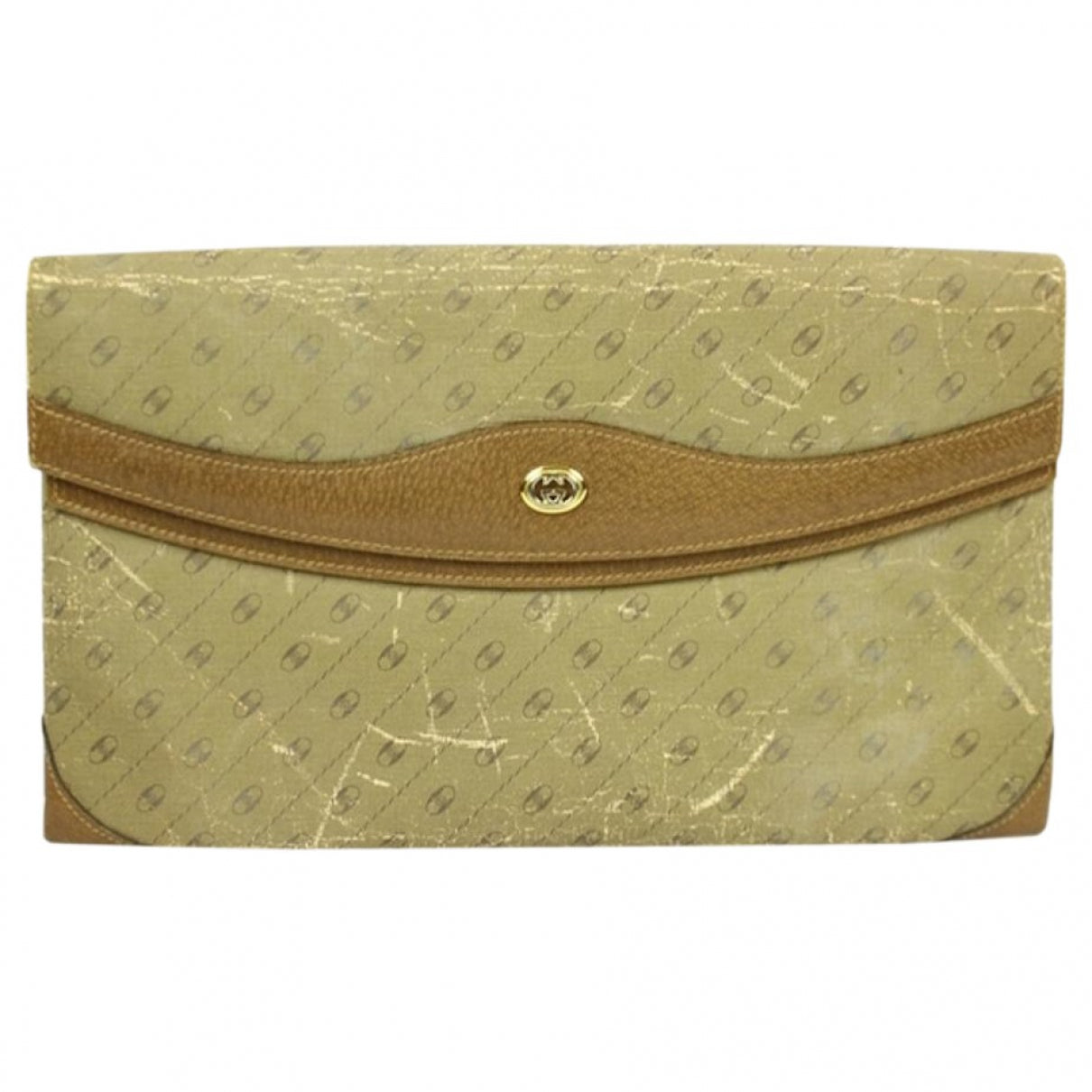 Gucci beige cloth clutch bag