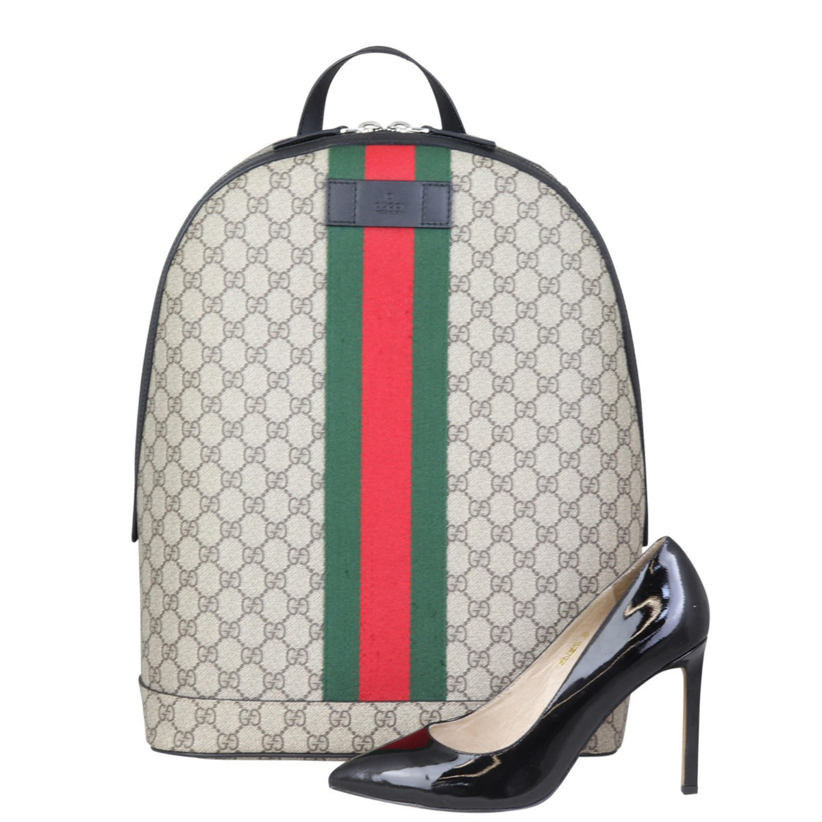 Gucci GG Supreme Web Backpack Large