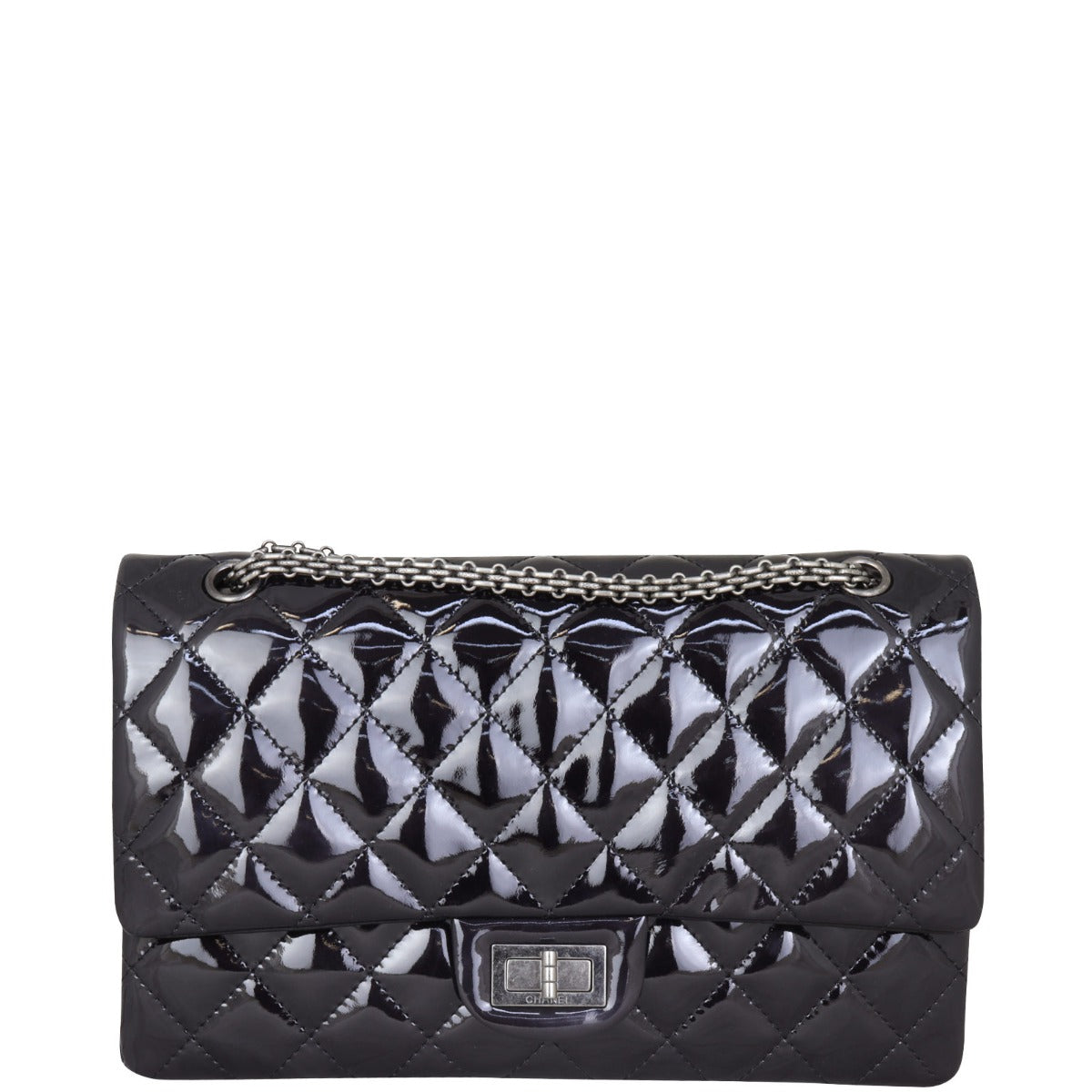 Chanel 2.55 Reissue 227 Double Bag Patent Flap Handbag