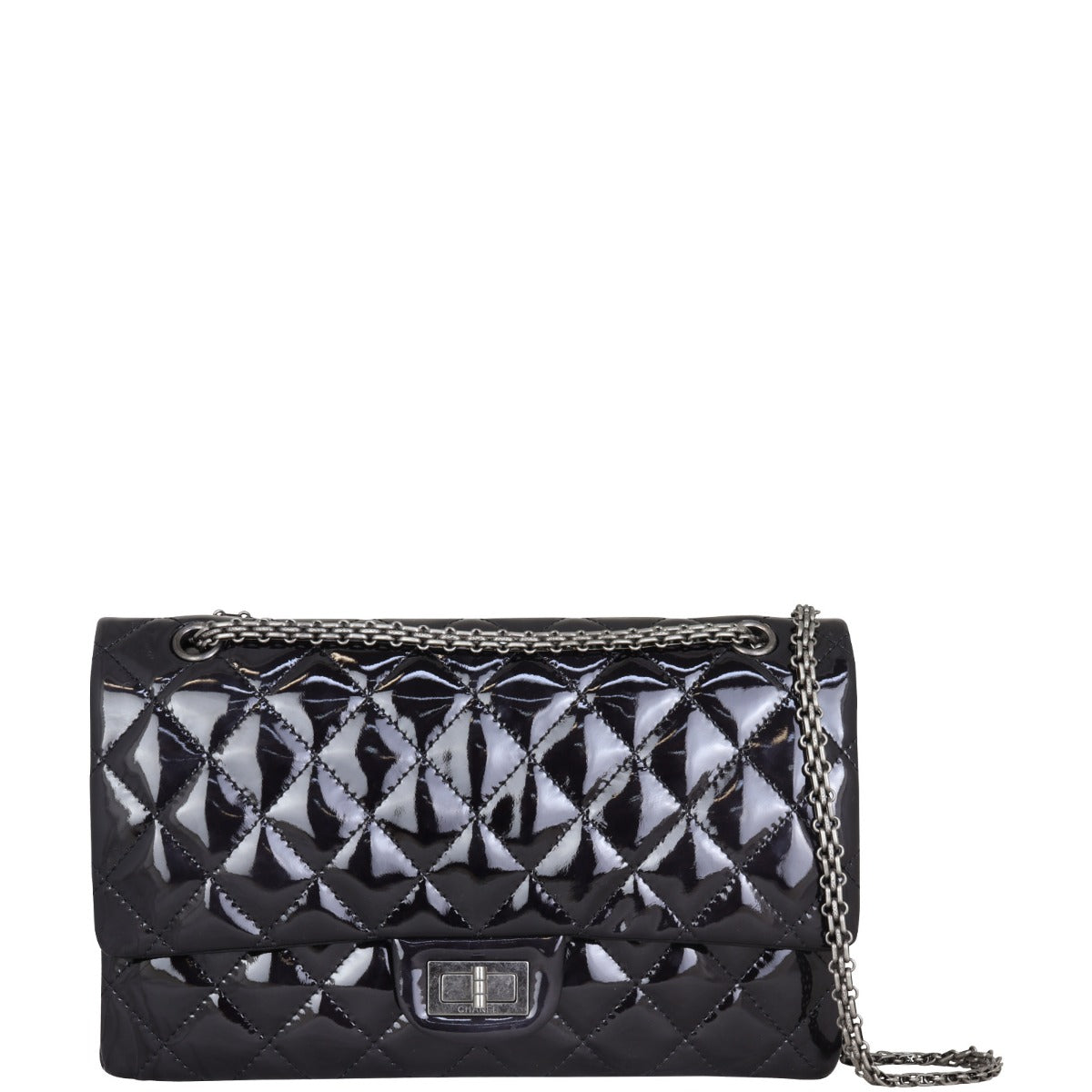 Chanel 2.55 Reissue 227 Double Bag Patent Flap Handbag