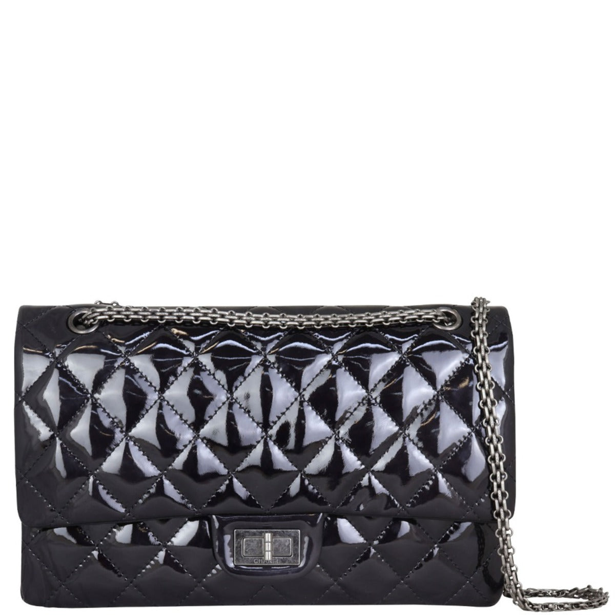 Chanel 2.55 Reissue 227 Double Bag Patent Flap Handbag