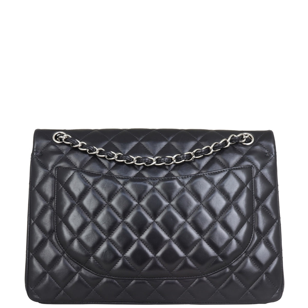 Chanel Classic Double Maxi Lambskin Handbag Black Flap