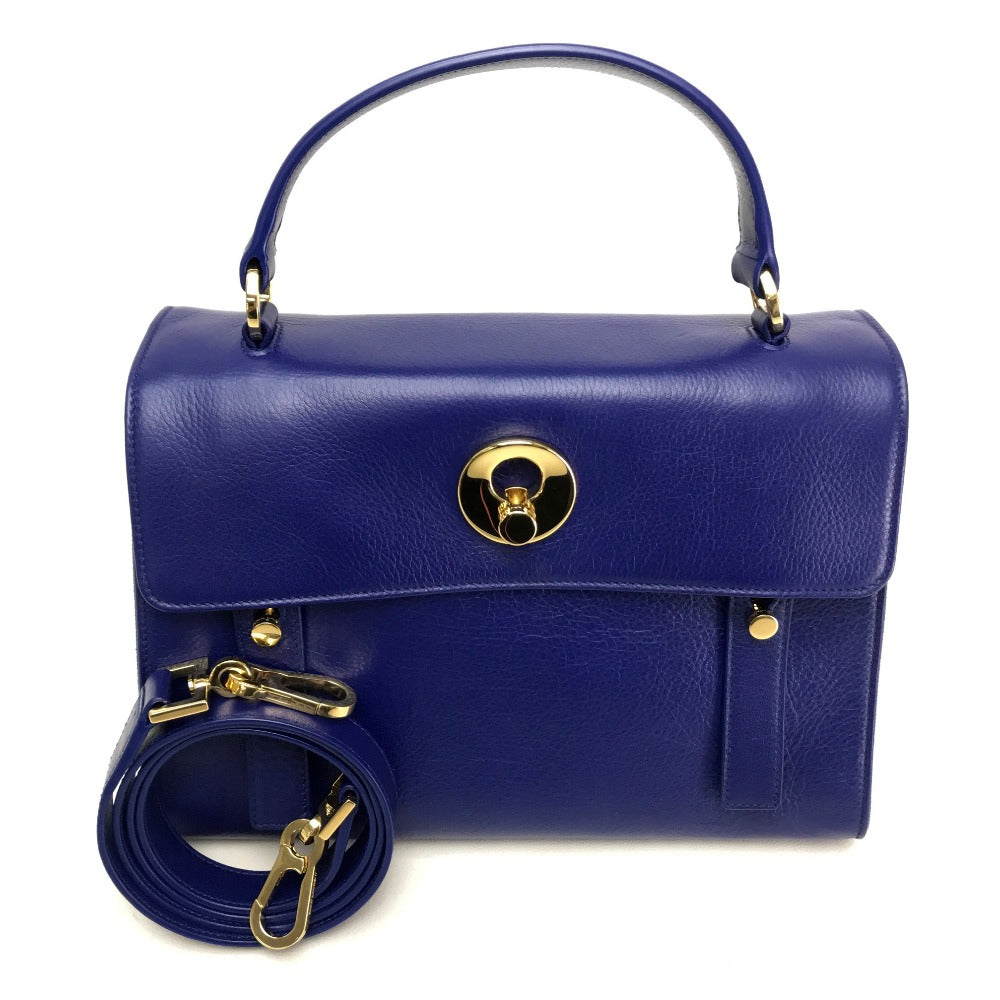 Saint Paris Handbag Two Women Leather Blue Travel Bag