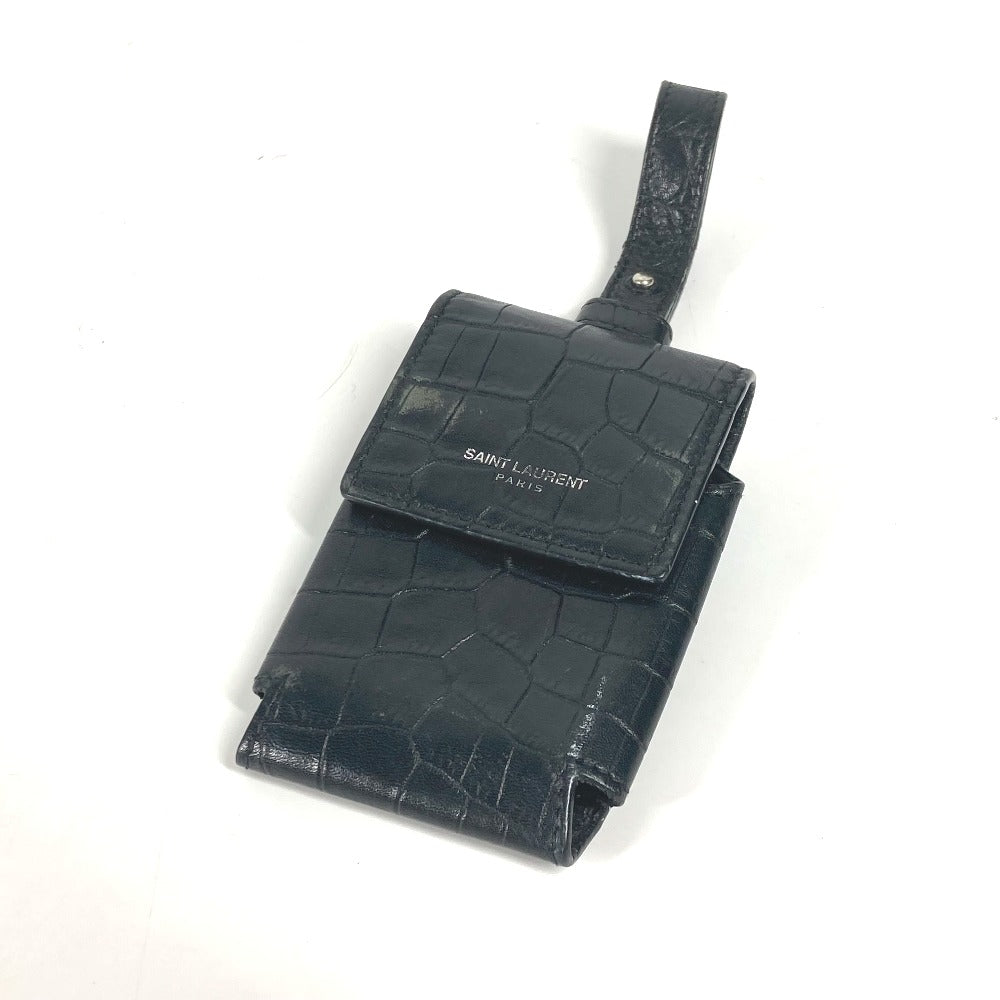 Saint Paris Cigarette Case Mens Travel Bag Leather Black
