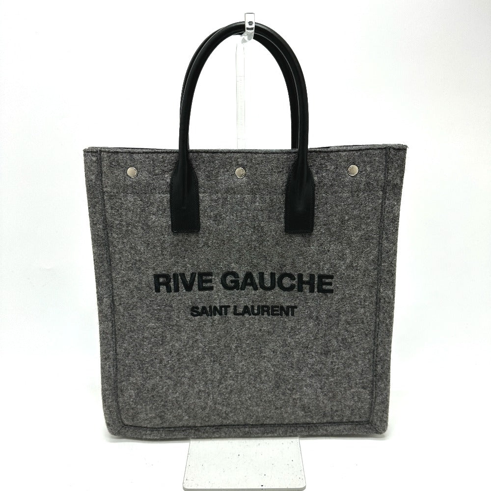Saint Paris Tote Bag Felt Gray Shoulder Leather Shoulder Bag
