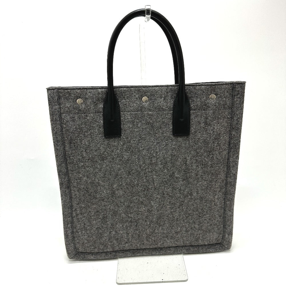 Saint Paris Tote Bag Felt Gray Shoulder Leather Shoulder Bag