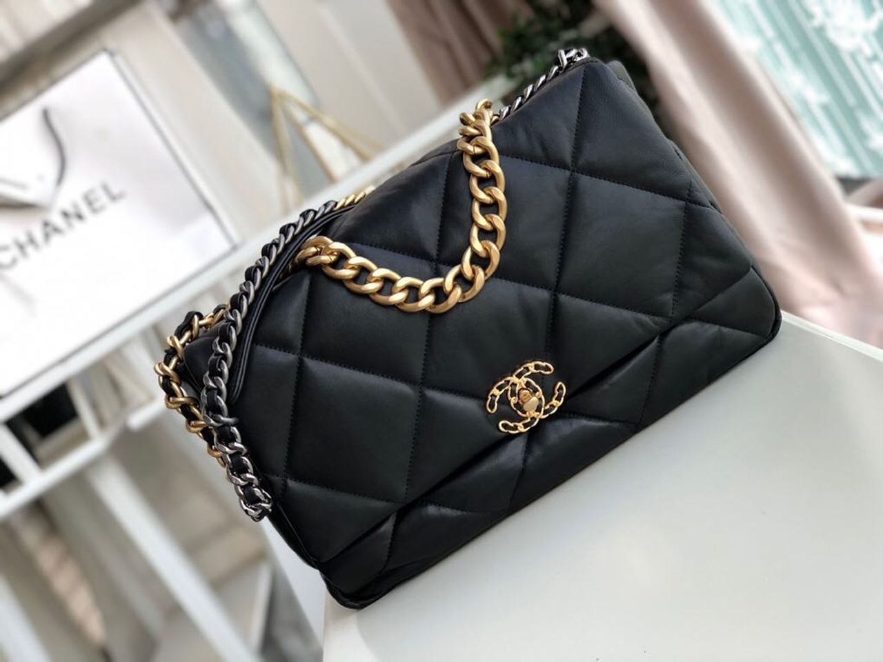 CHL 19 Maxi , ’s Black Crossbody Bag
