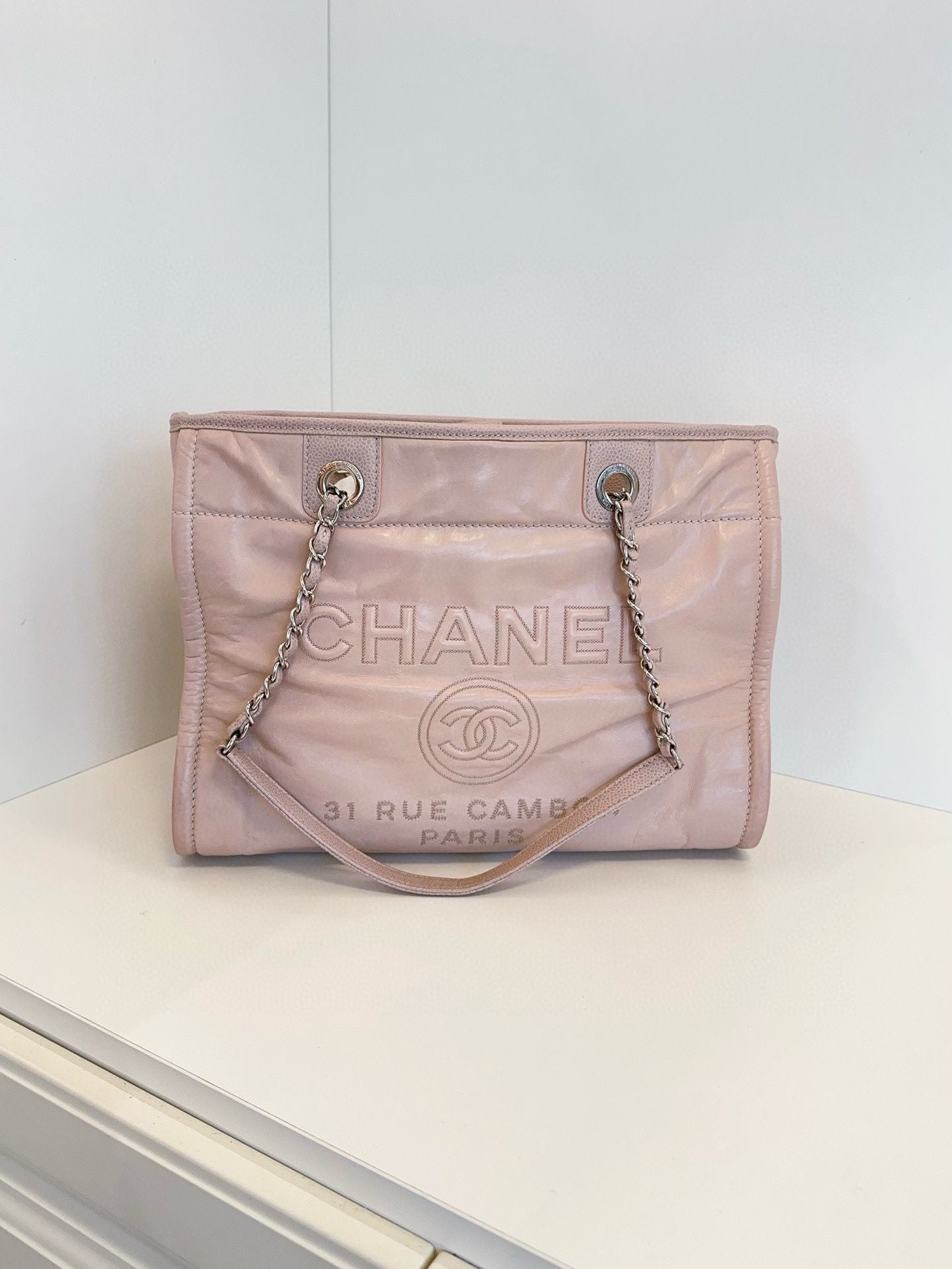 Chanel tote bag pink xcm