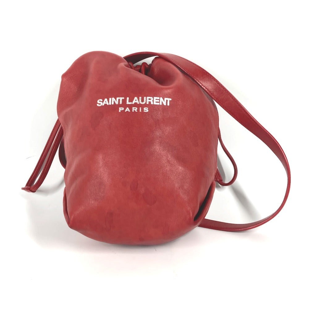 Saint Paris Shoulder Bag With Porch Teddy Leather Red