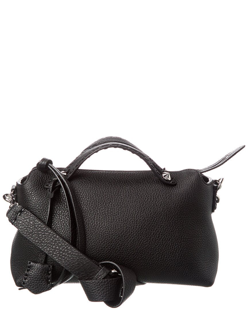 Fendi Handbag By The Way Selleria Shoulder Bag Leather Black Medium
