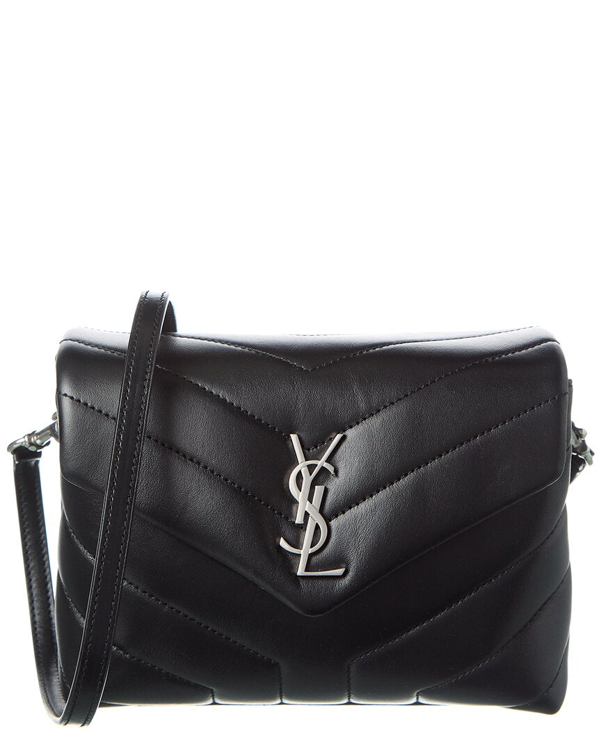 YSL Saint Laurent Loulou Shoulder Bag Leather Matelasse Black