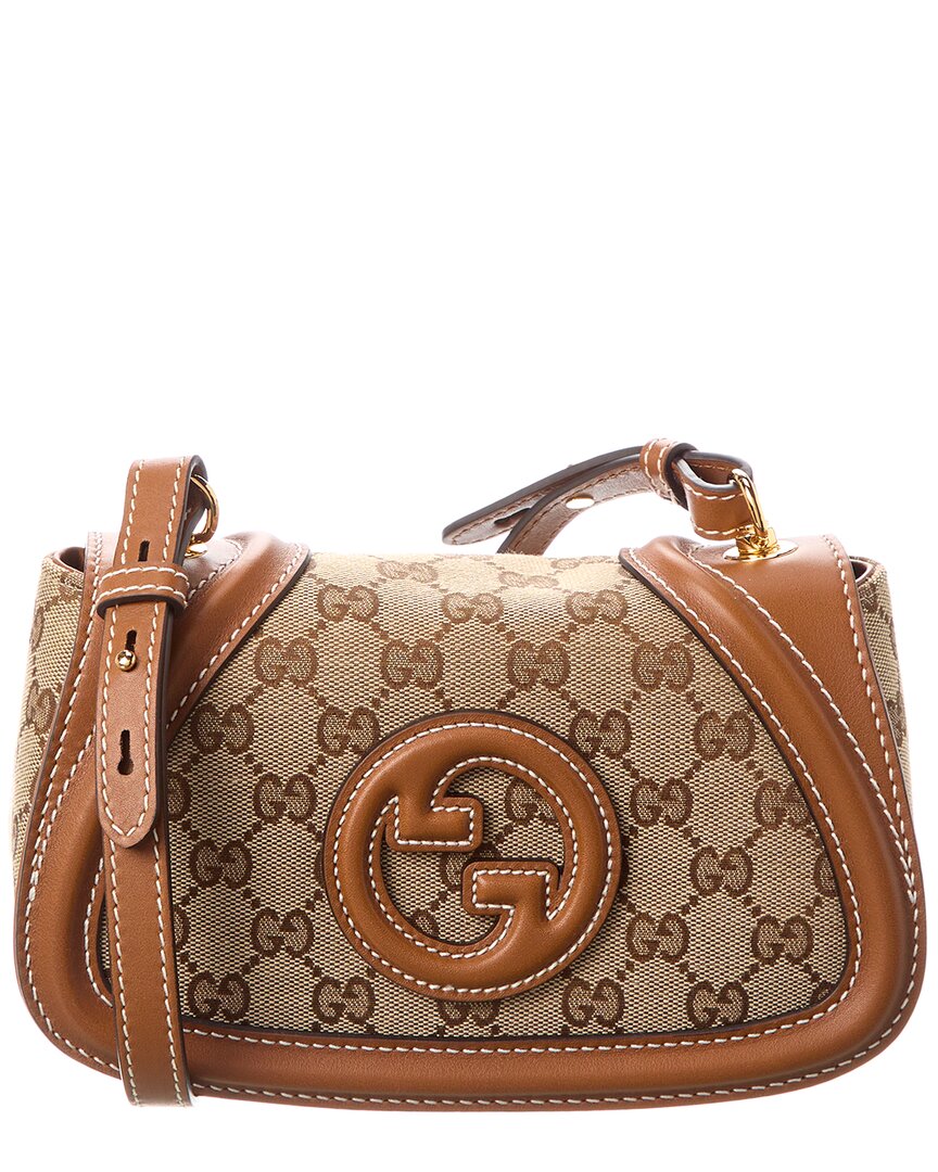 Gucci Blondie Mini Gg Canvas & Leather Shoulder Bag
